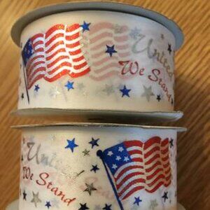 2 NEW Rolls of Patriotic Ribbon